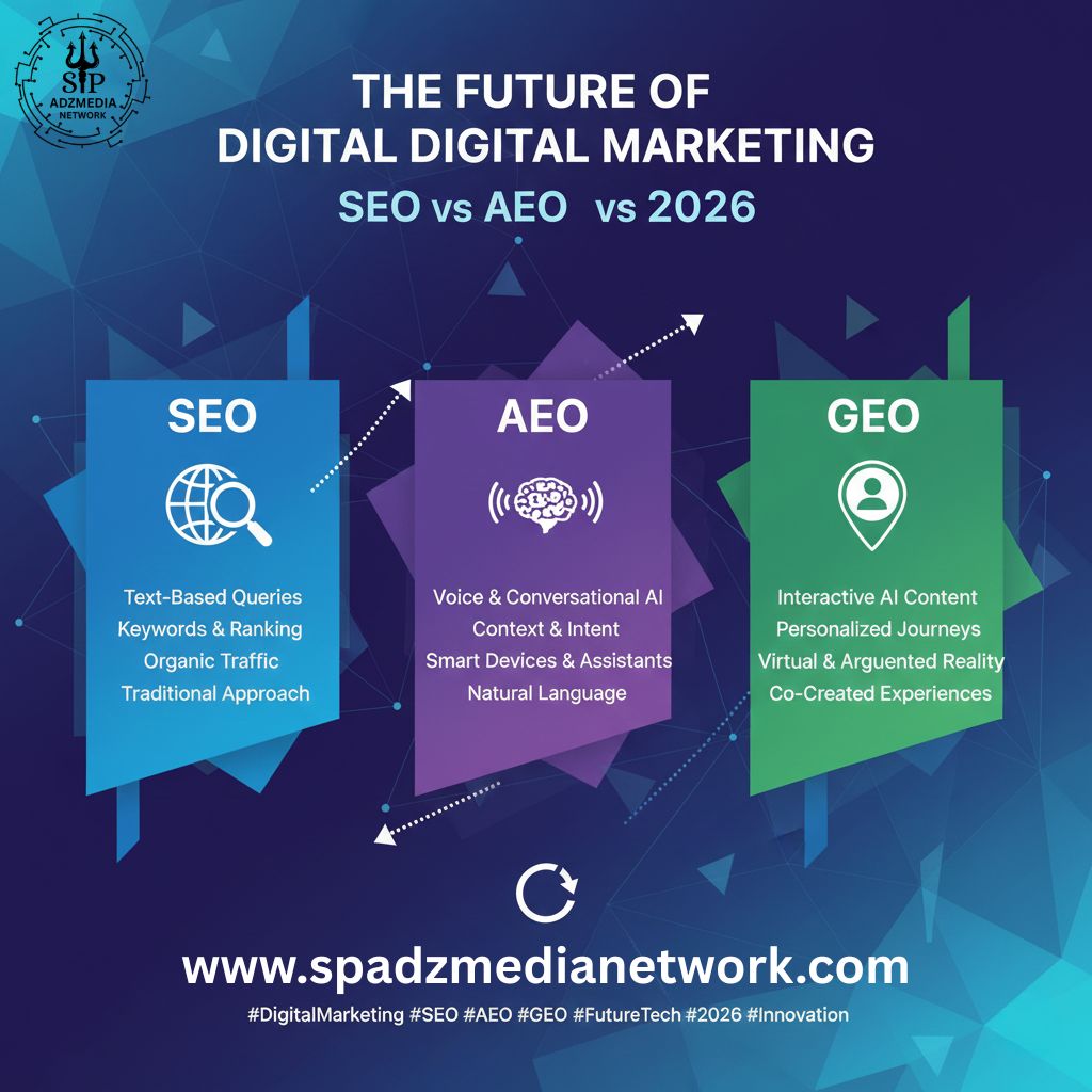 🌐 SEO vs AEO vs GEO: The Future of Digital Marketing in 2026