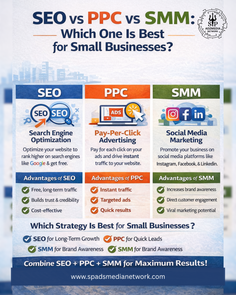 SEO vs PPC vs SMM