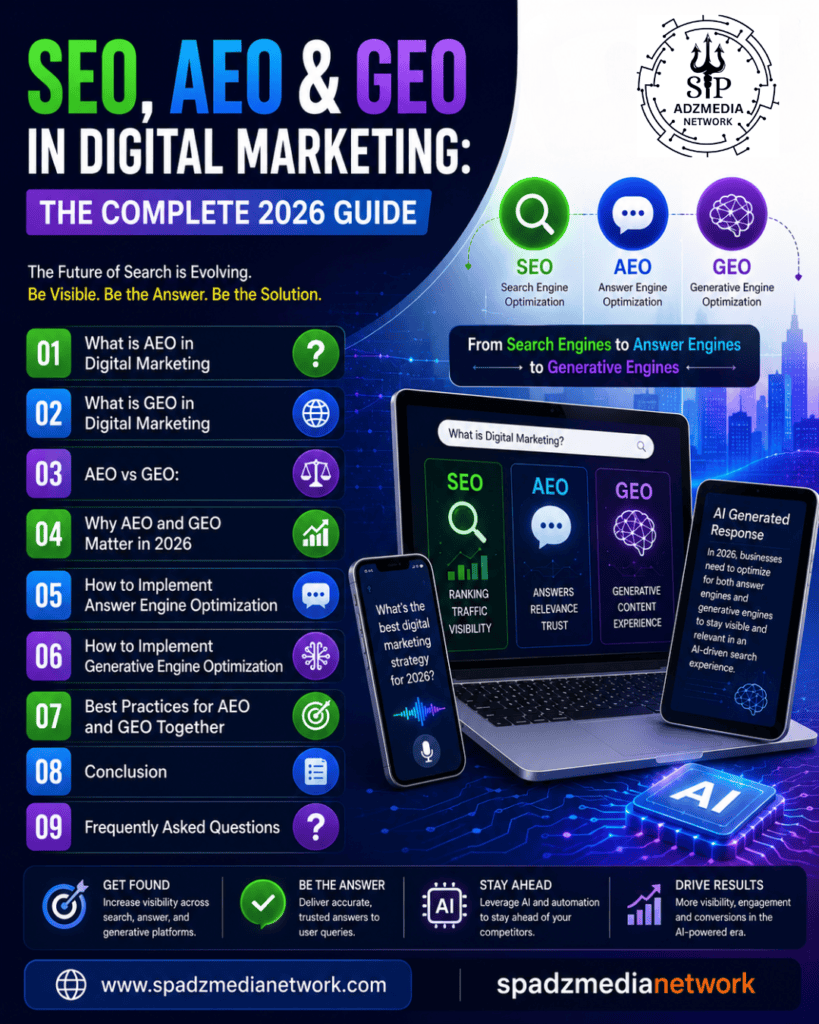 SEO , AEO and GEO in Digital Marketing