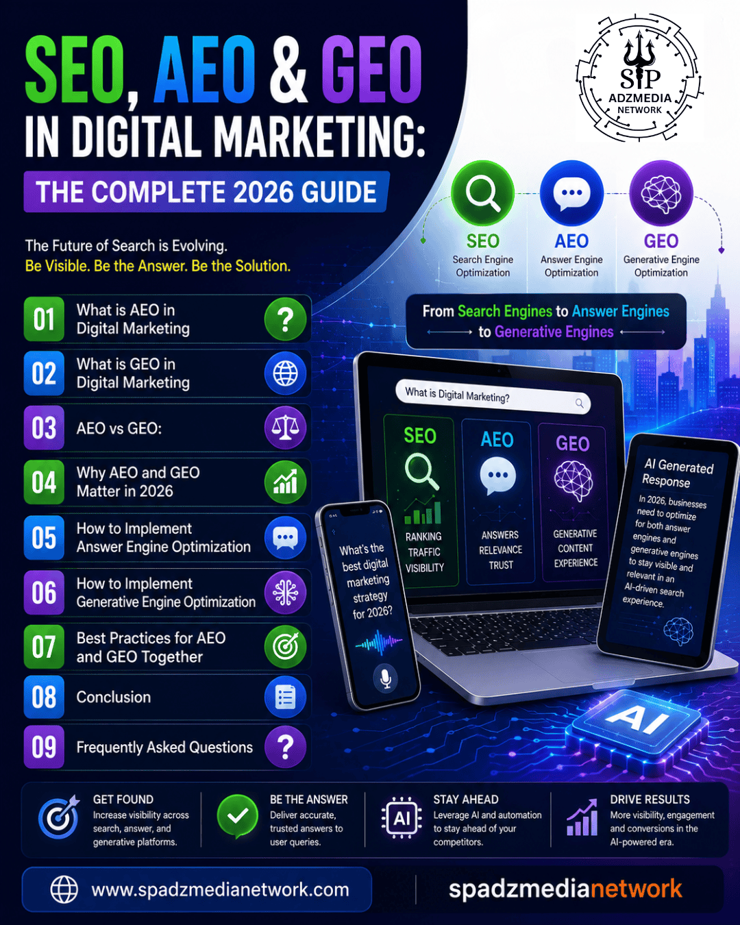 SEO , AEO and GEO in Digital Marketing: The Complete 2026 Guide